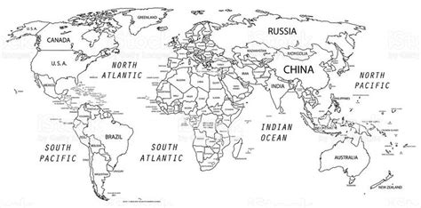 The world map was traced and simplified in Adobe Illustrator on 2... | World map coloring page ...