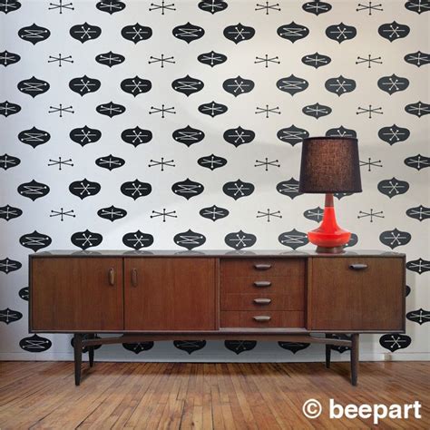 mid century modern vinyl wall decal pattern abstract by beepart Modern Wall Stickers, Vinyl Wall ...