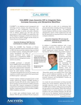 Ascentis Case Study - Calibre | PDF