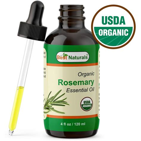 Best Naturals, Organic Rosemary Essential Oil, Aromatherapy, 4oz ...