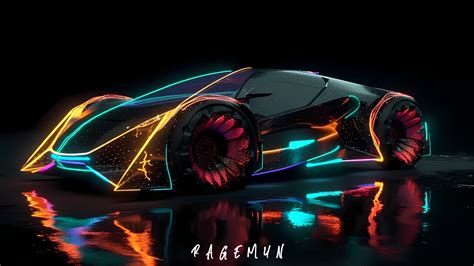 ArtStation - Neon Futuristic Car 1 - 10 | Wallpaper Background