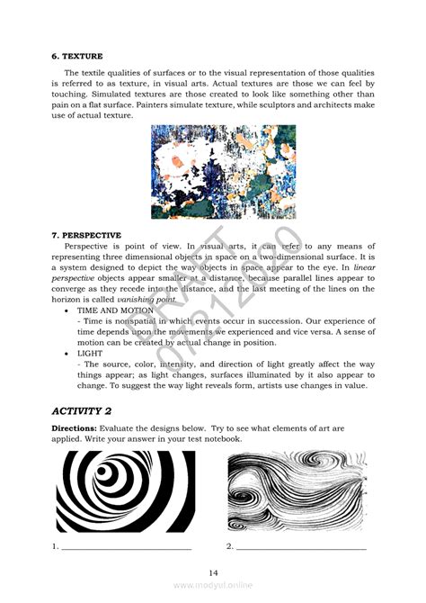 Arts 10 Module 1: Principles of Design and Elements of Arts | Grade 10 Modules