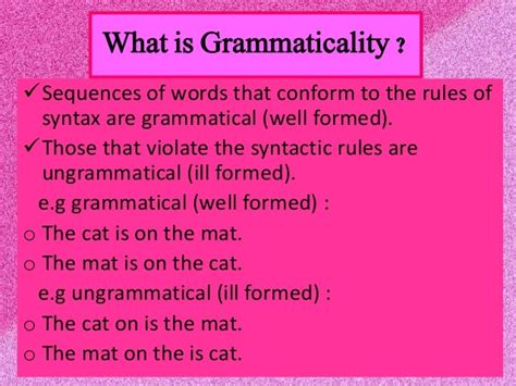 grammaticality, deep & surface structure, and ambiguity