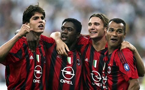 milan, players, milan poster, player, four, cafu, 1080P, kaka, football ...