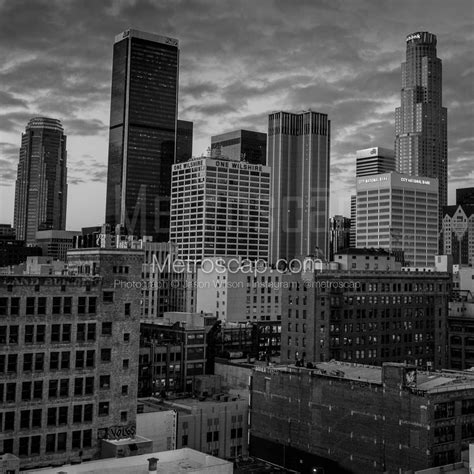 The Los Angeles Skyline black and white Photography