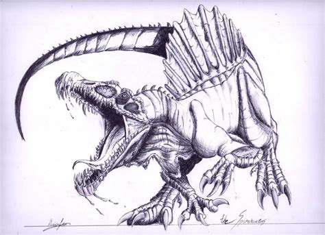 Spinosaurus Drawing at GetDrawings | Free download