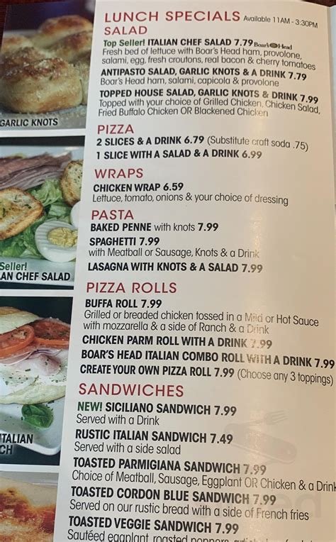 Goodfella's Pizza menu in Vero Beach, Florida, USA