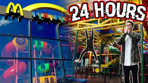 24 HOUR OVERNIGHT in MCDONALDS PLAYPLACE | MOST FUN / INSANE MCDONALDS PLAY PLACE EVER - YouTube