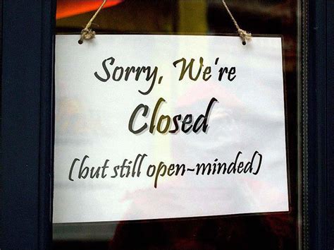 Funny Closed Sign