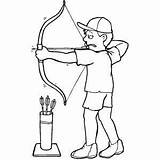 Archery Coloring Page sketch template