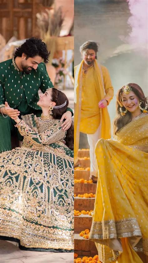 From Haldi to Mehendi: Hania Aamir-Zaviar Nauman Ijaz's bridal photoshoot breaks the internet