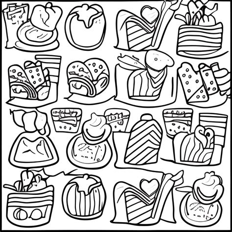 Coloring Page Black and White Line Art Food · Creative Fabrica