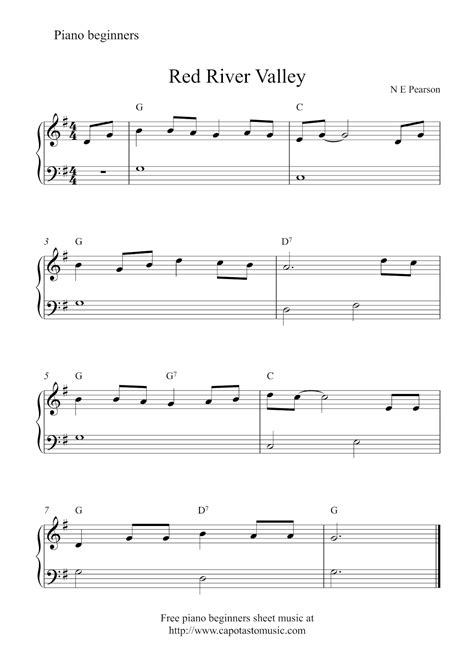 Easy Sheet Music For Beginners: Free easy beginner piano sheet music ...