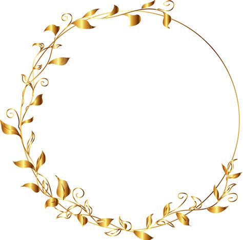 Circle Gold Frame, Circle, Gold, Golden PNG and Vector with Transparent Background for Free Download