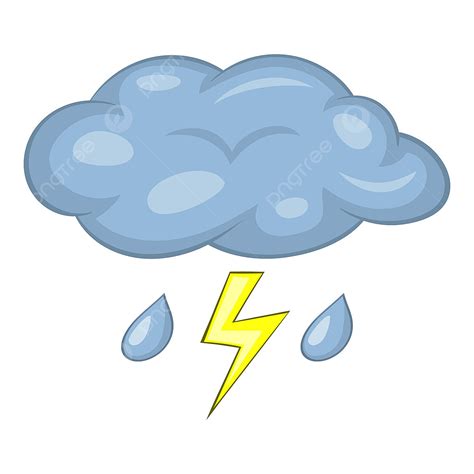 Thunderstorm Cartoon Vector Hd PNG Images, Thunderstorm Icon Cartoon ...