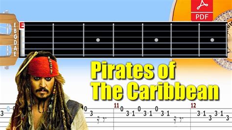 Pirates of the Caribbean Theme Guitar Tab II (pdf) - YouTube