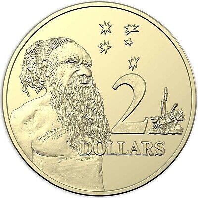 1998 Australian $2 Two Dollar Aboriginal Elder-Low Mintage Good Con ...