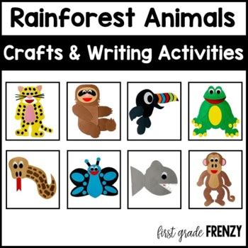 Rainforest Animal Crafts by First Grade Frenzy | TpT