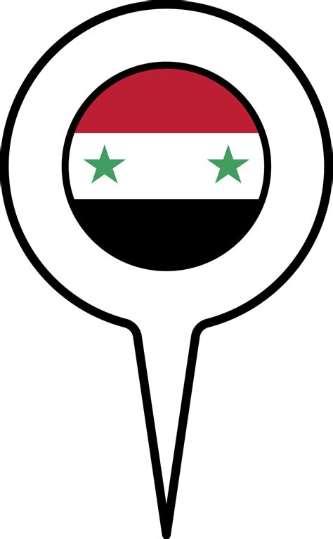 Syria flag Map pointer icon. 22121626 PNG