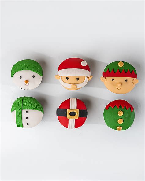 Santa Elf and The Snowman Cupcakes by NJD - NJD Chocolates Dubai