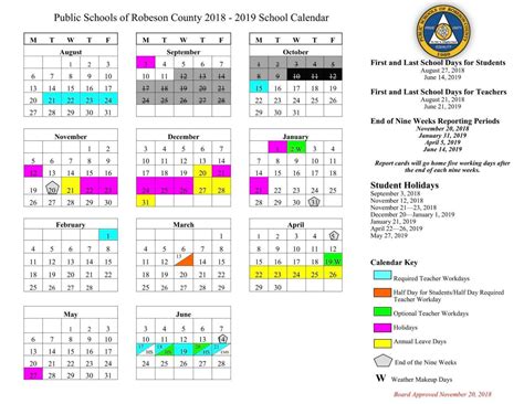 Make-up days, updated school calendars released for Public Schools of ...