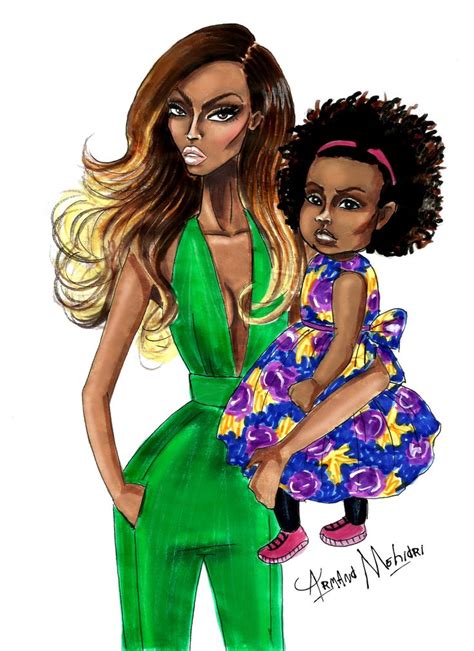 FASHION ILLUSTRATIONS by ARMAND MEHIDRI. — Beyonce and Blue Ivy - by ...