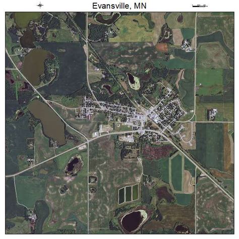 Aerial Photography Map of Evansville, MN Minnesota