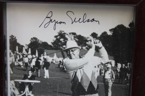 Lot Detail - Byron Nelson Signed Post-Swing Black & White Photo ...