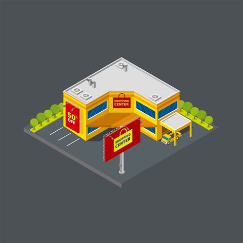 Shopping Center Isometric Angle Free Vector 172884 Vector Art at Vecteezy