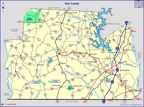 York County Sc Map - Map Of West