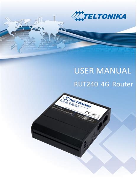 User Manual: RUT240 4G Router | PDF | Computer Network | Wi Fi