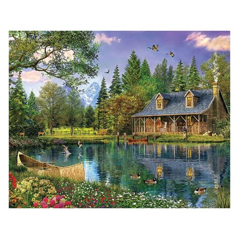 White Mountain Puzzles Mountain Cabin - 1000 Piece Jigsaw Puzzle - Walmart.com - Walmart.com