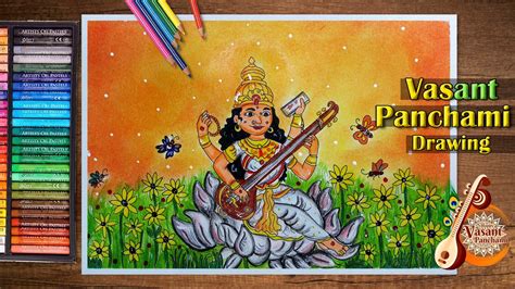 Vasant Panchami Drawing Easy | How To Draw Basant Panchami Drawing ...