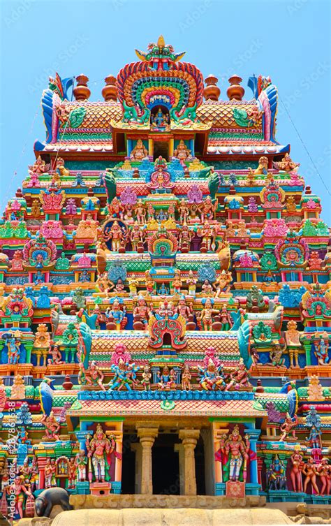 Srirangam, is one of the most famous temples of Lord Vishnu Stock Photo | Adobe Stock