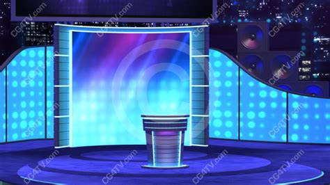 Virtual stage background with pulpit -- C6