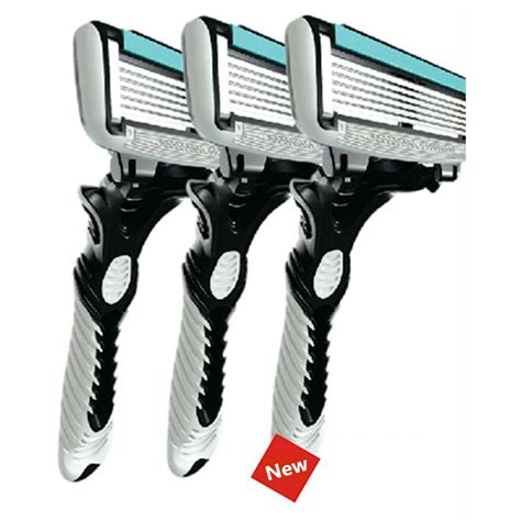 2020 Shaving Razor Blade For Men Shaving 6 Blades With Handle Stainless ...