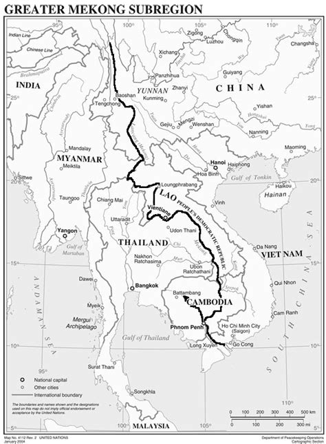 Map of South East Asia showing the route of the Mekong River (United... | Download Scientific ...