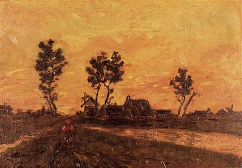 Landscape at Sunset, 1885 - Vincent van Gogh - WikiArt.org