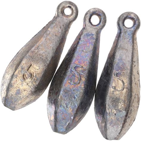 Terminal Tackle 4 & 5 OZ. Bulk Fishing Sinkers Weights Bank Bullet Sinker 5 lbs Assorted 3 ...