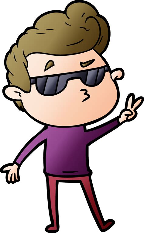 cartoon cool guy 12034045 Vector Art at Vecteezy