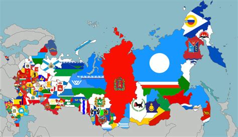 Map of Russia with flags of federal subjects : r/MapPorn