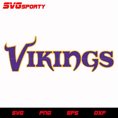 Minnesota Vikings Text Logo svg, nfl svg, eps, dxf, png, digital file – SVG Sporty