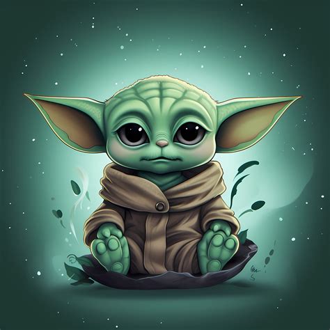 Cute Baby Yoda Star Wars Mandalorian Digital Image .PNG File - Etsy