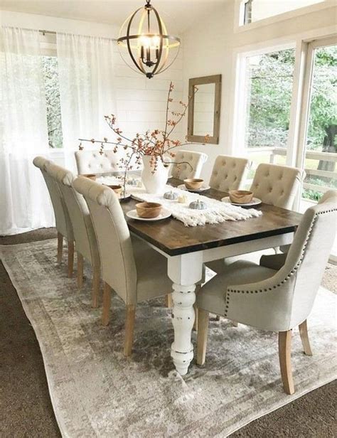 9 stunning farmhouse style dining room decorating ideas 3 en 2020 ...