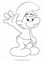Clumsy Smurf Coloring Page For Kids  Free The Smurfs Printable sketch template