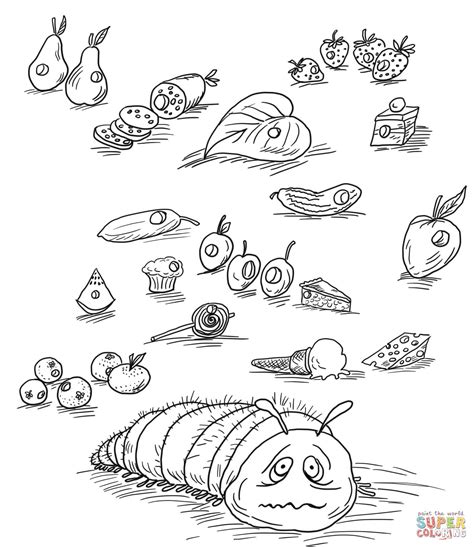 Very Hungry Caterpillar Coloring Pages - Coloring Home