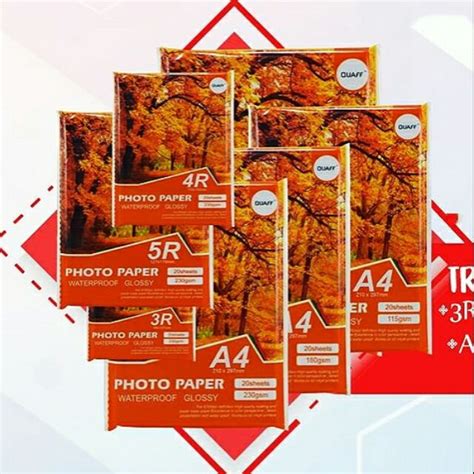 QUAFF PHOTO PAPER SIZE 3R 4R 5R 230g | Shopee Philippines