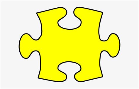 Puzzle Piece Clip Art At Clker Com - Autism Puzzle Pieces Yellow ...