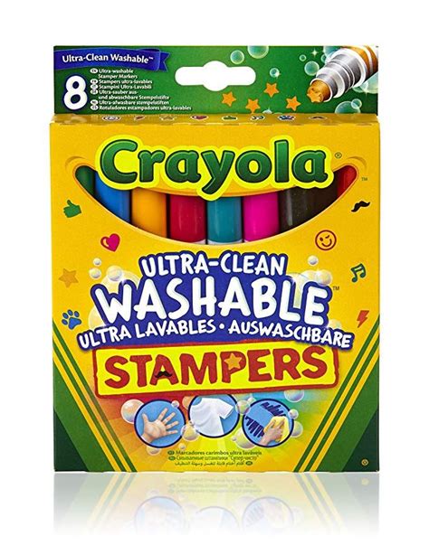 CRAYOLA 8-Ultra Clean Marker Stampers | Crayola markers, Crayola ...