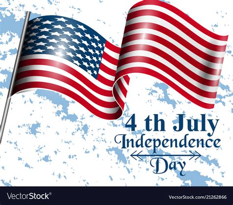 American flag happy independence day 4th Vector Image